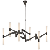 Brenta Grande Chandelier in Bronze with Clear Glass 