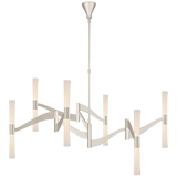 Brenta Grande Chandelier in Polished Nickel with Clear Glass 