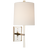 China White And Polished Nickel With Linen Shade