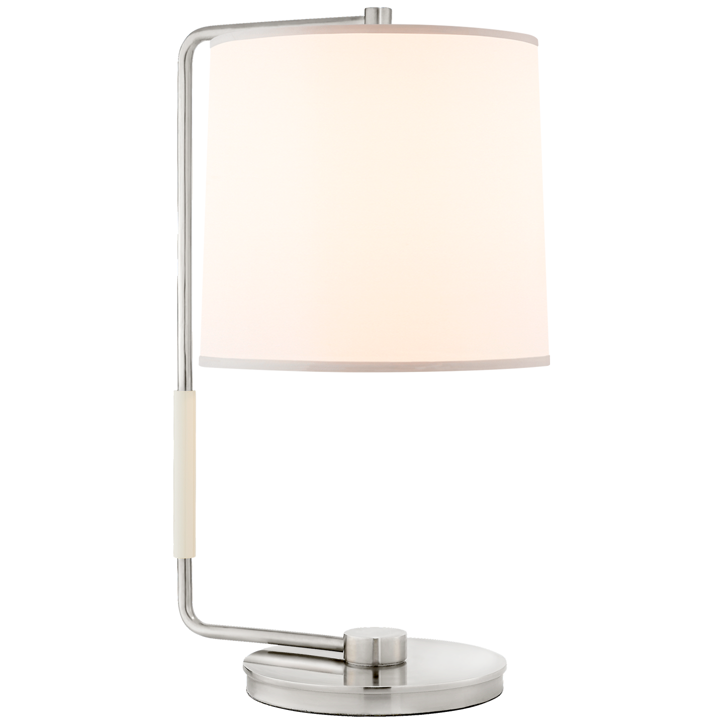 Lade das Bild in den Galerie-Viewer, Swing Table Lamp in Soft Silver with Silk Shade
