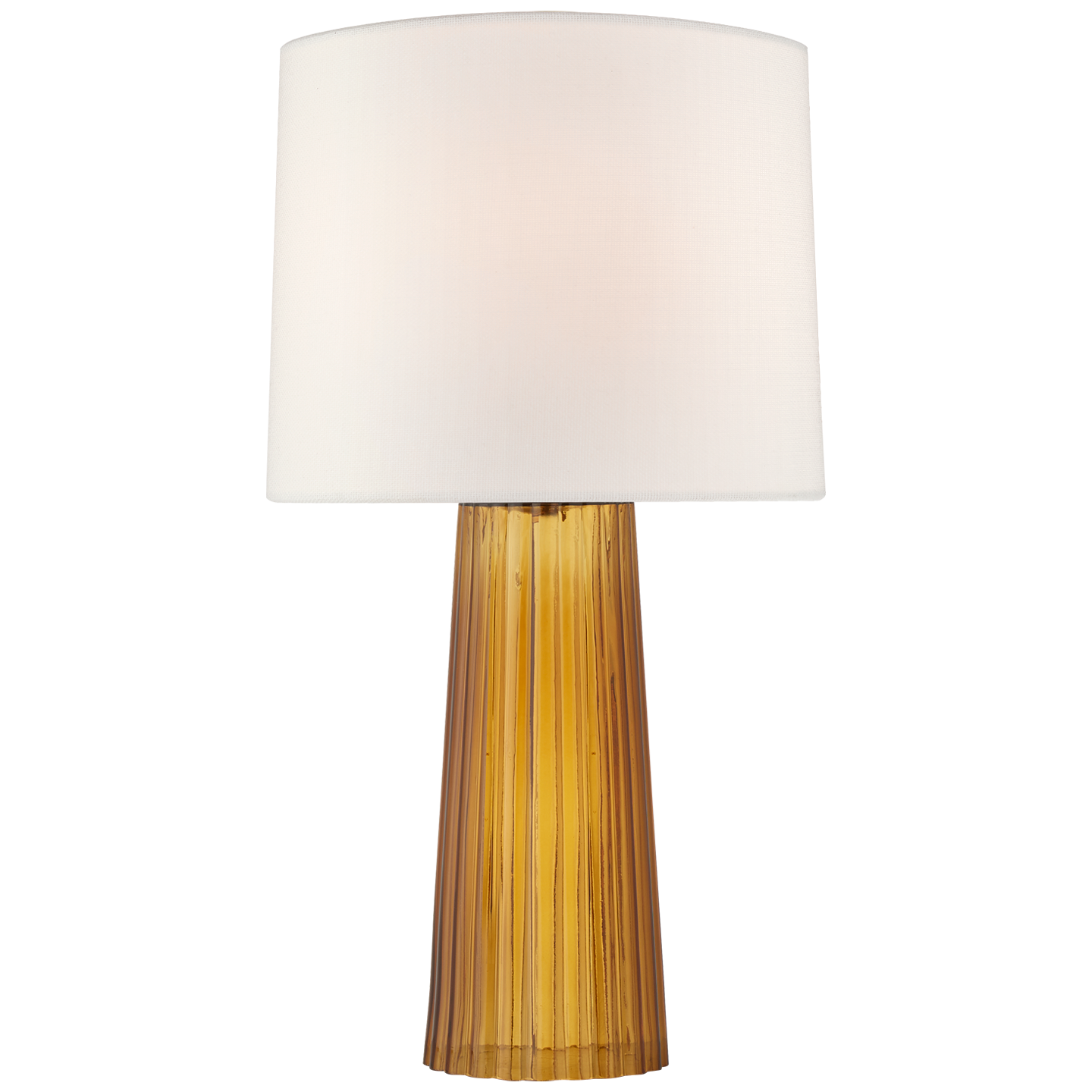Lataa kuva Galleria-katseluun, Danube Medium Table Lamp in Amber with Linen Shade

