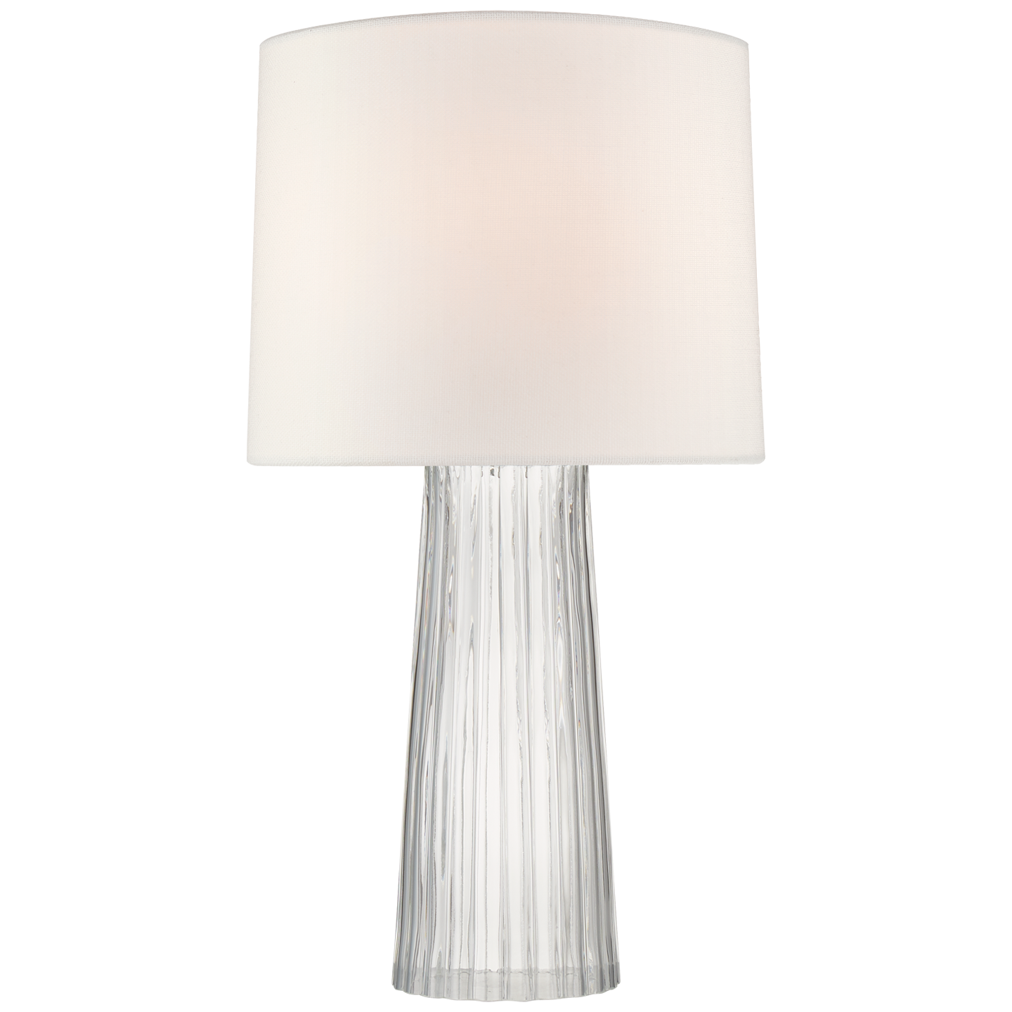 Lade das Bild in den Galerie-Viewer, Danube Medium Table Lamp in Clear Glass with Linen Shade
