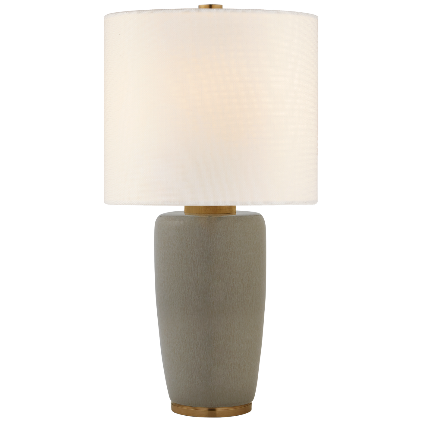 Chado Large Table Lamp in Shellish Gray with Linen Shade