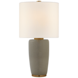 Chado Large Table Lamp in Shellish Gray with Linen Shade