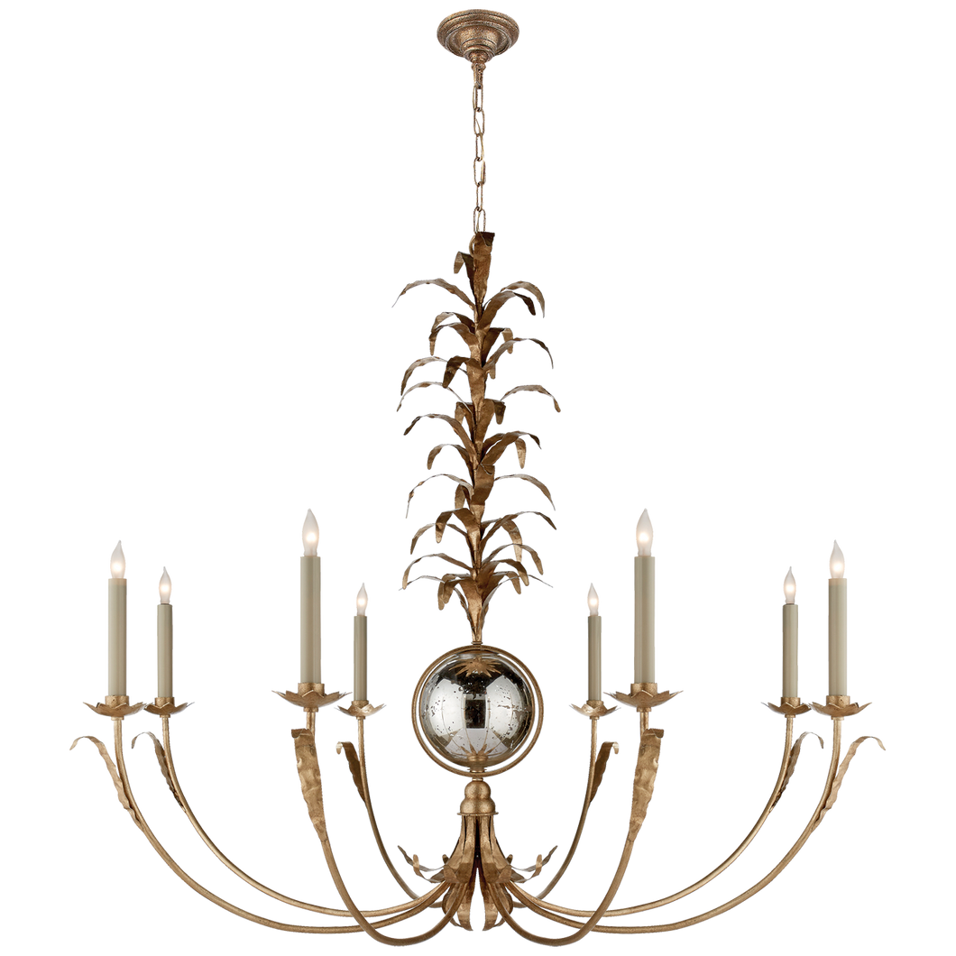 Gramercy Large Chandelier in Gilded Iron
