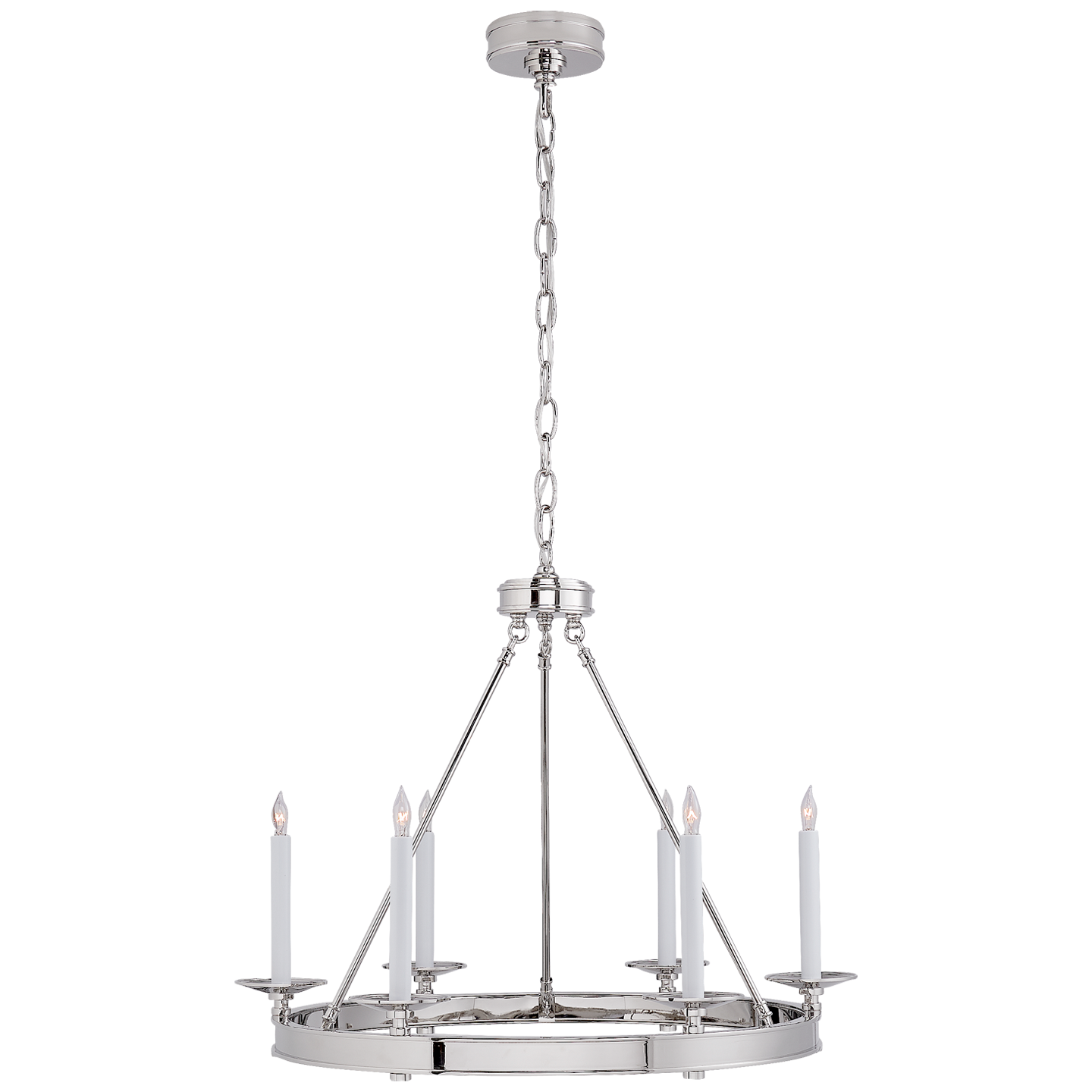 Lade das Bild in den Galerie-Viewer, Launceton Small Ring Chandelier in Polished Nickel
