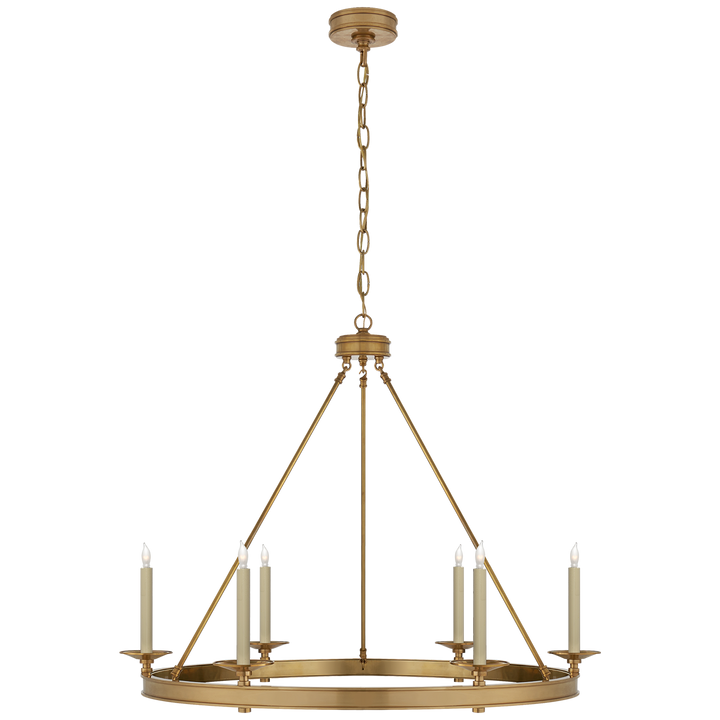 Launceton Ring Chandelier in Antique-Burnished Brass