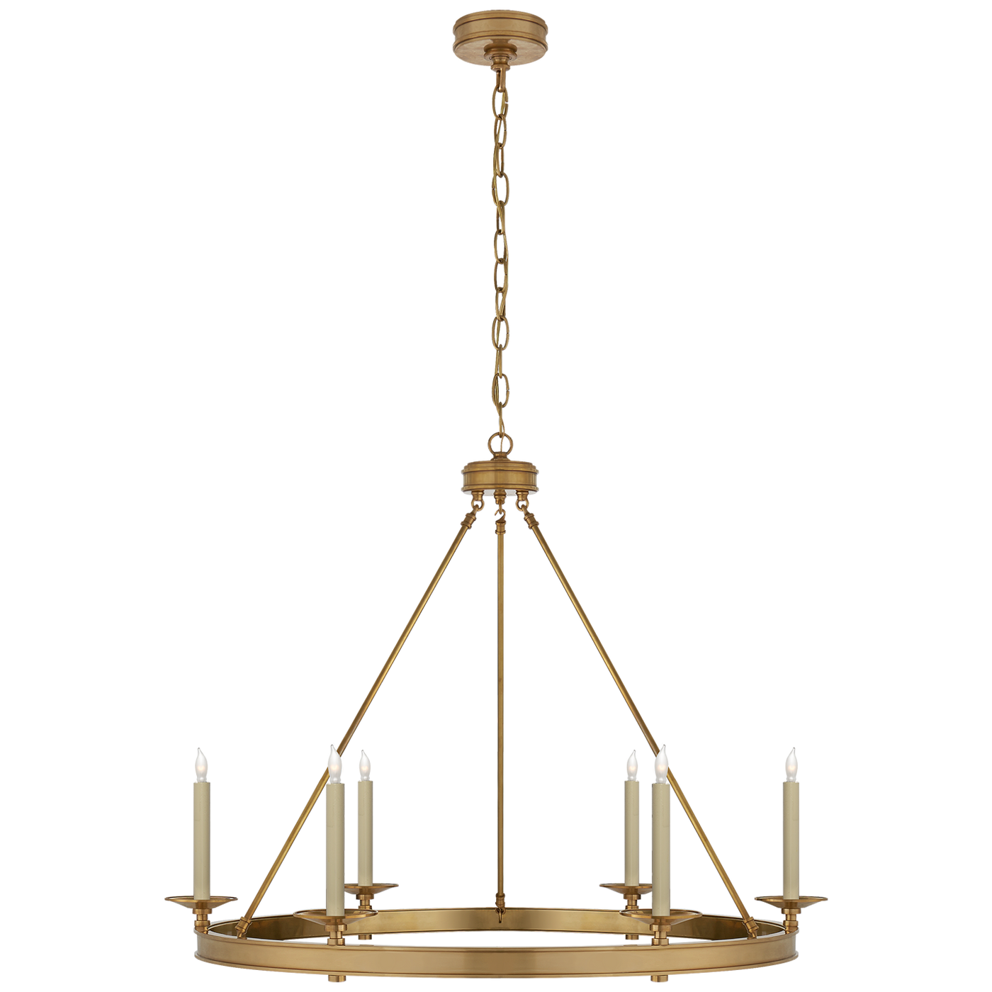 Launceton Ring Chandelier in Antique-Burnished Brass