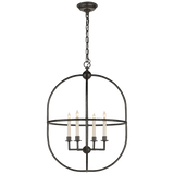 Desmond Open Oval Lantern in Aged Iron