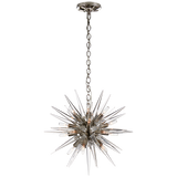 Quincy Small Sputnik Chandelier in Polished Nickel with Clear Acrylic
