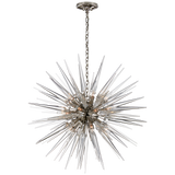 Quincy Medium Sputnik Chandelier in Polished Nickel with Clear Acrylic