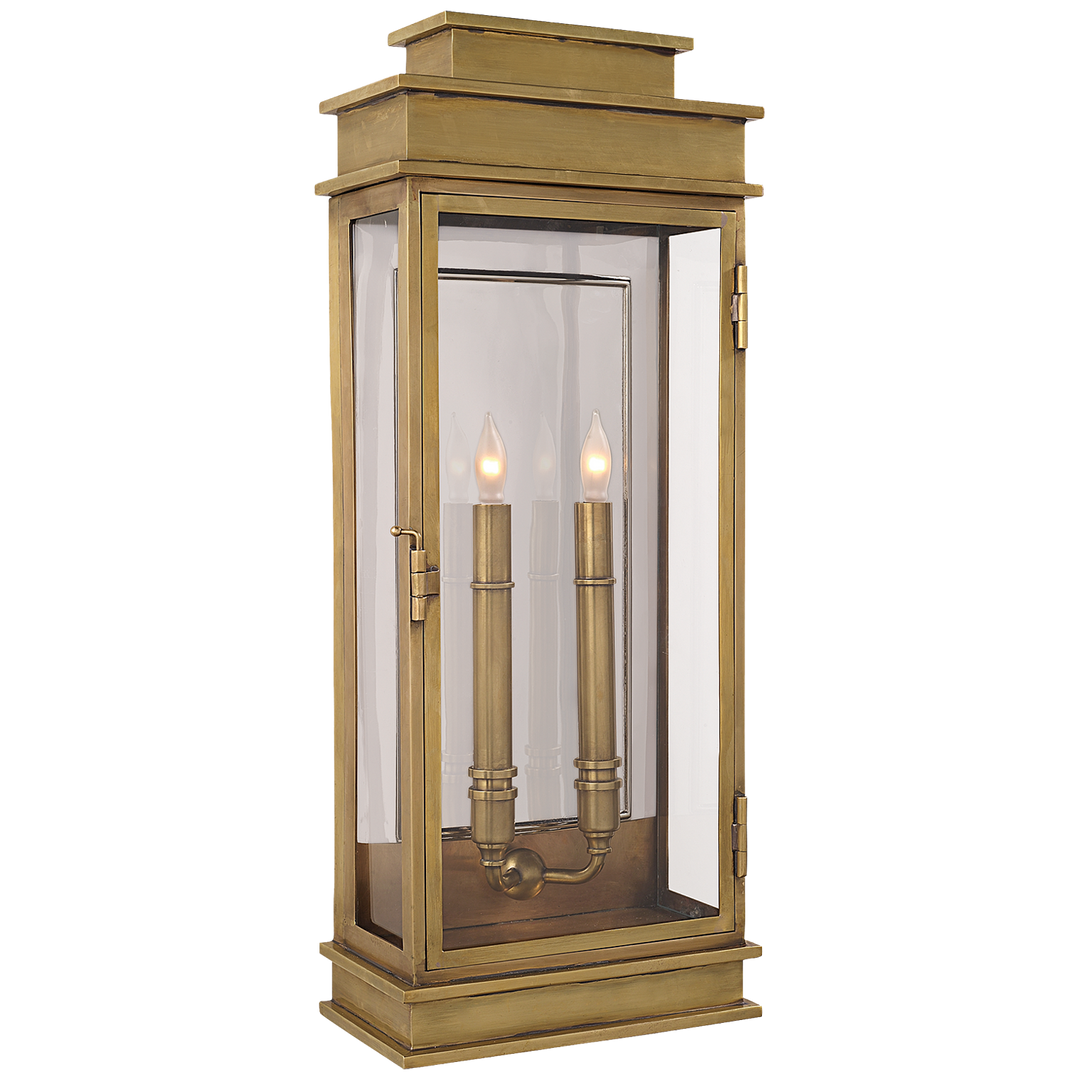 Linear Lantern Tall in Antique-Burnished Brass
