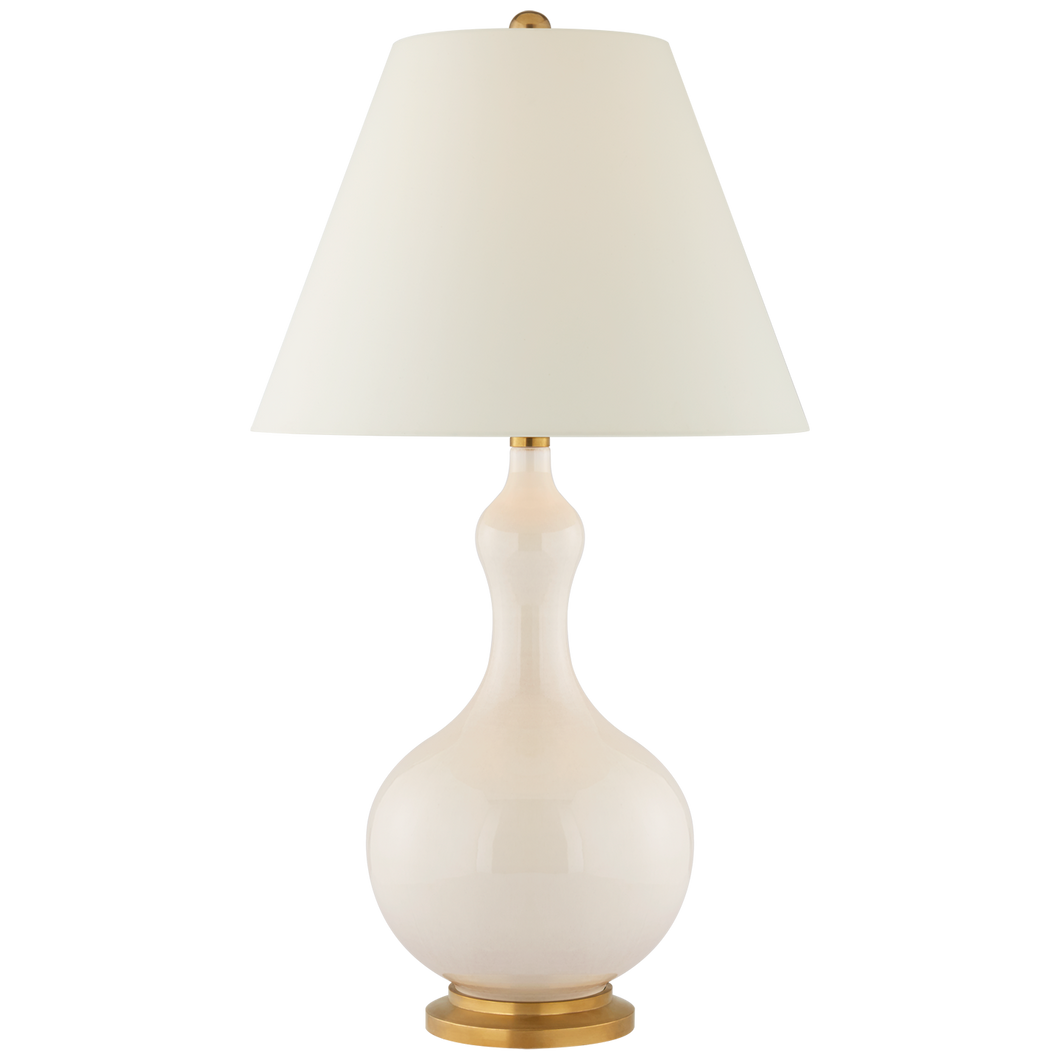 Addison Medium Table Lamp in Ivory with Natural Percale Shade