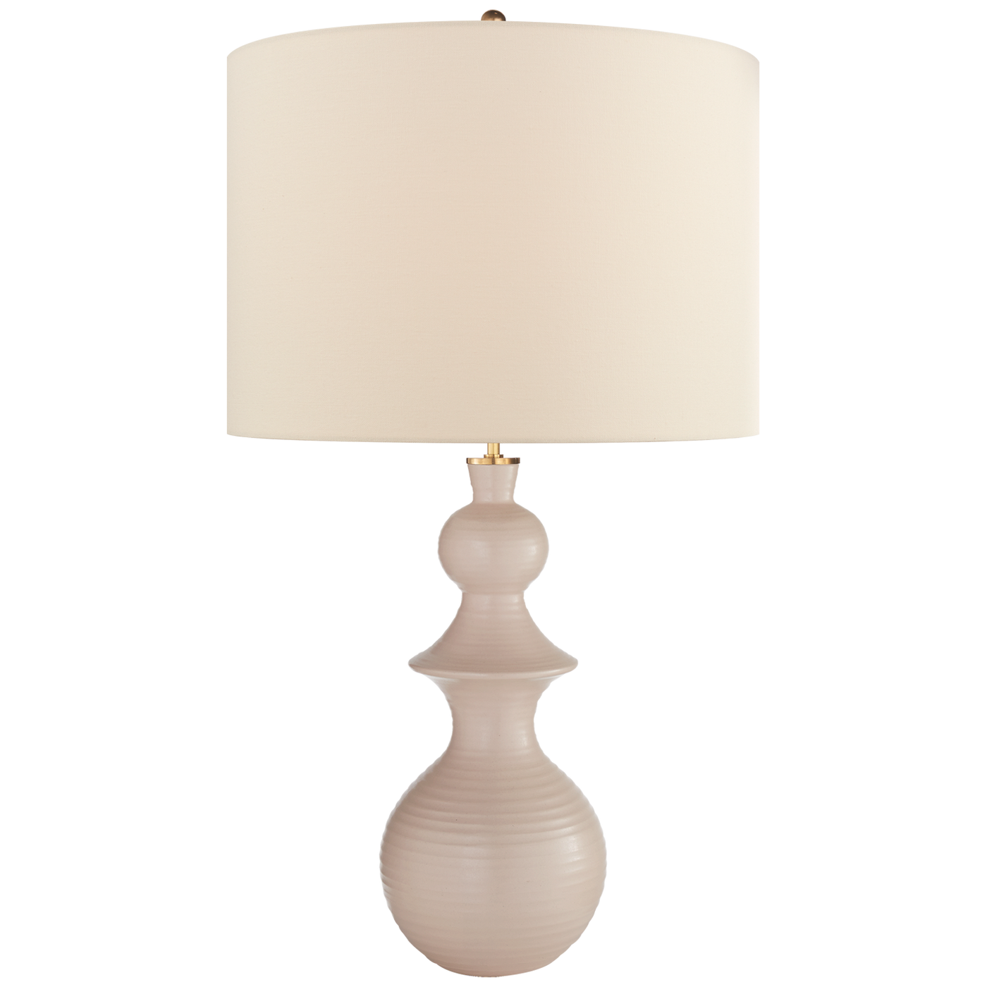 Saxon Large Table Lamp in Blush with Linen Shade
