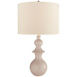 Saxon Large Table Lamp in Blush with Linen Shade