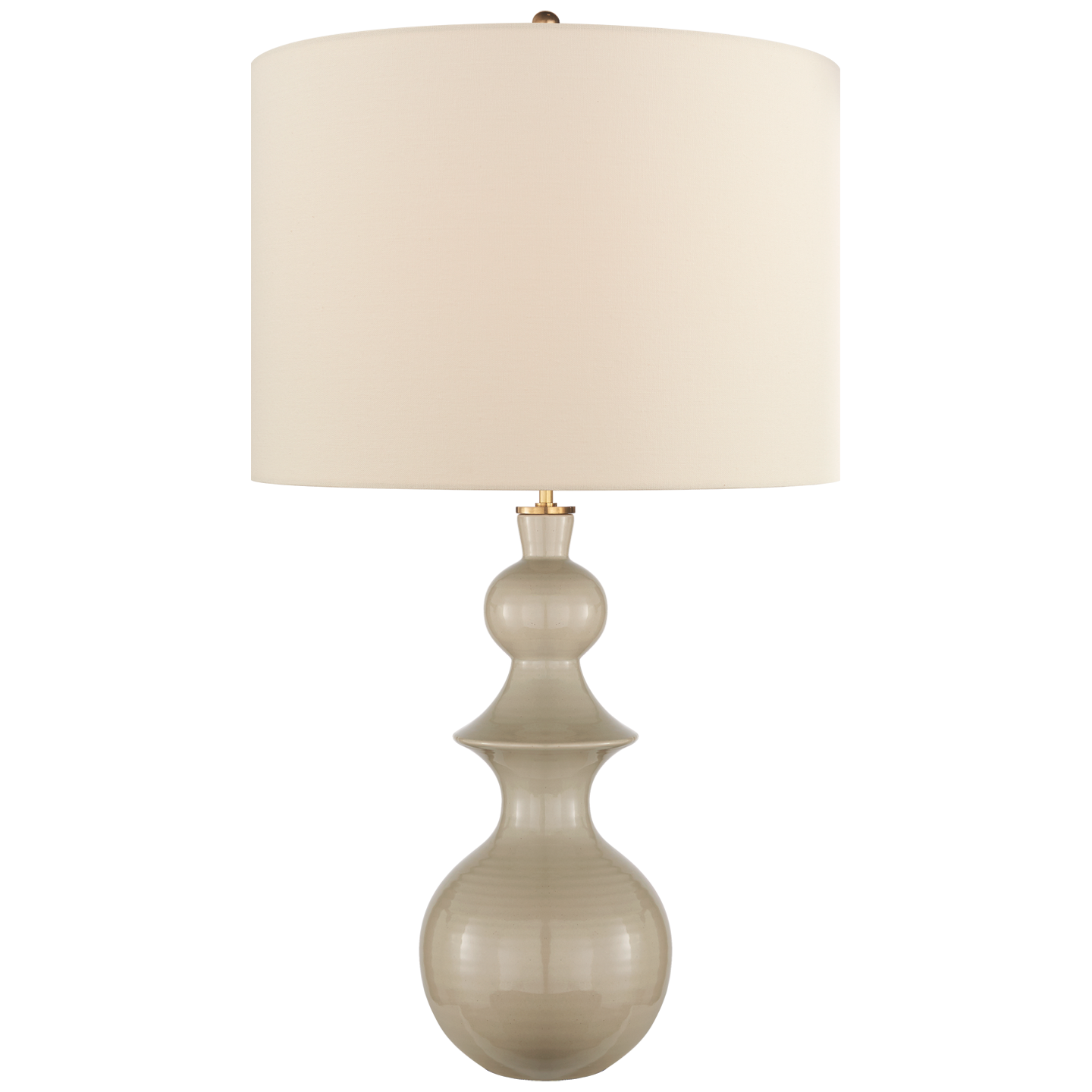 Lade das Bild in den Galerie-Viewer, Saxon Large Table Lamp in Dove Grey with Cream Linen Shade
