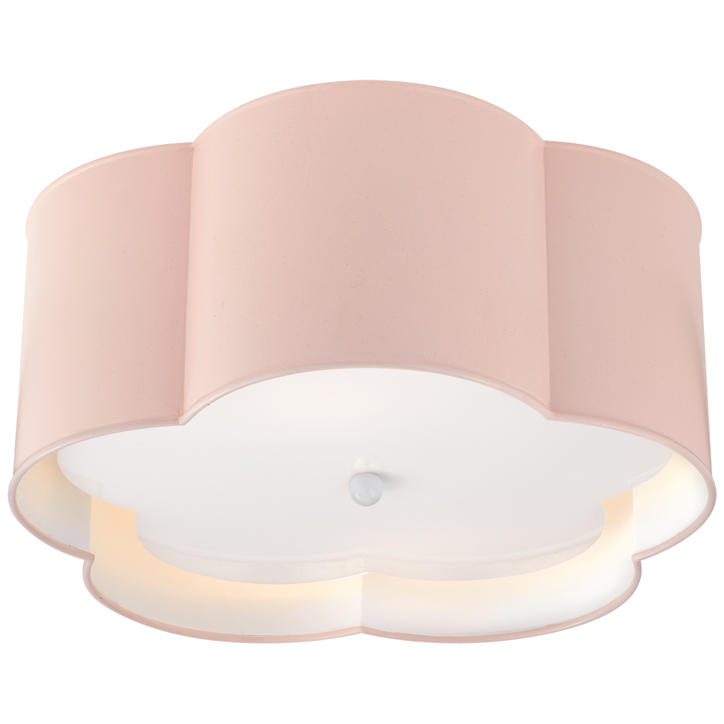 Lade das Bild in den Galerie-Viewer, Bryce Medium Flush Mount in Pink and White with Frosted Acrylic Diffuser

