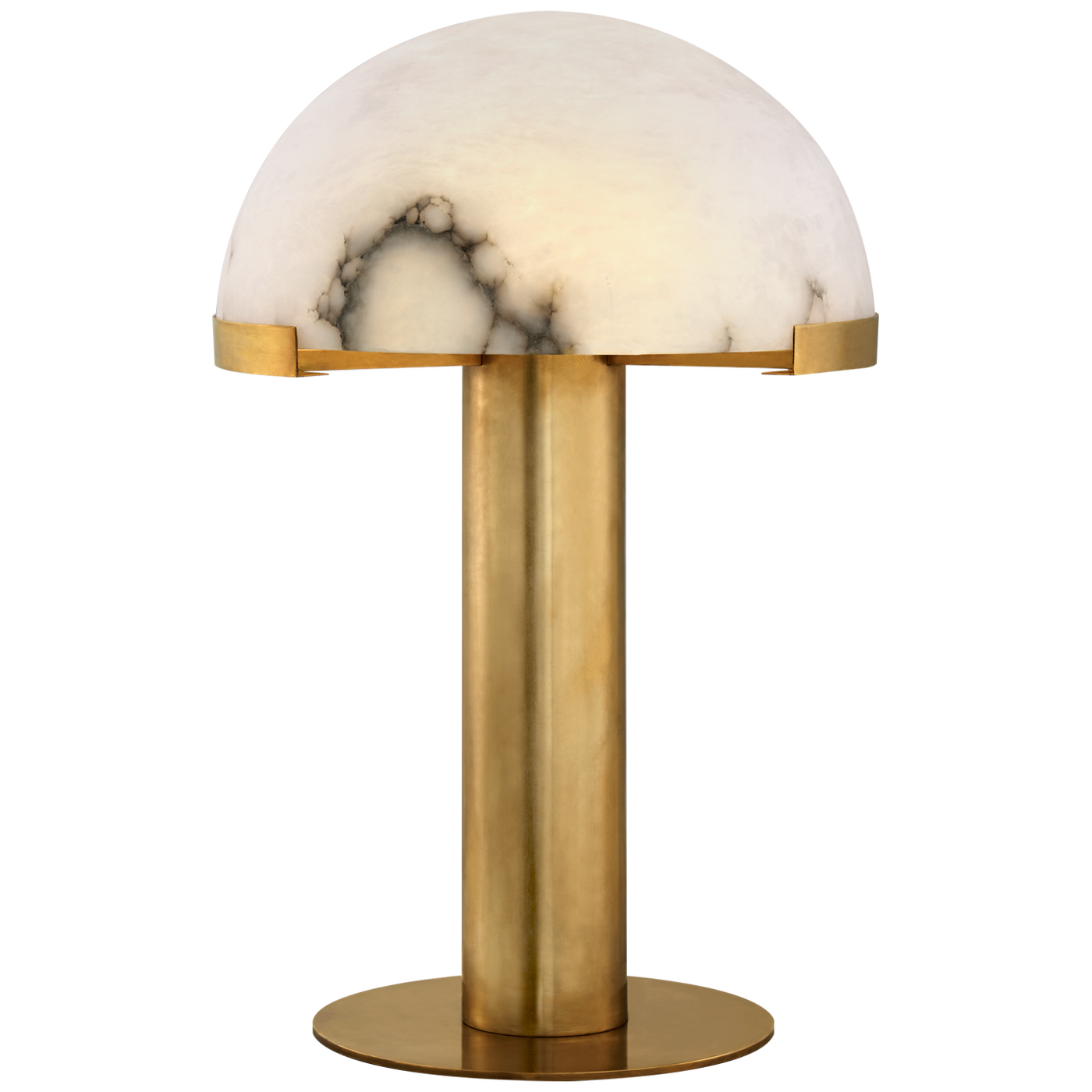 Melange Table Lamp in Antique-Burnished Brass with Alabaster