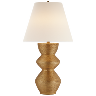 Utopia Table Lamp in Gild with Linen Shade