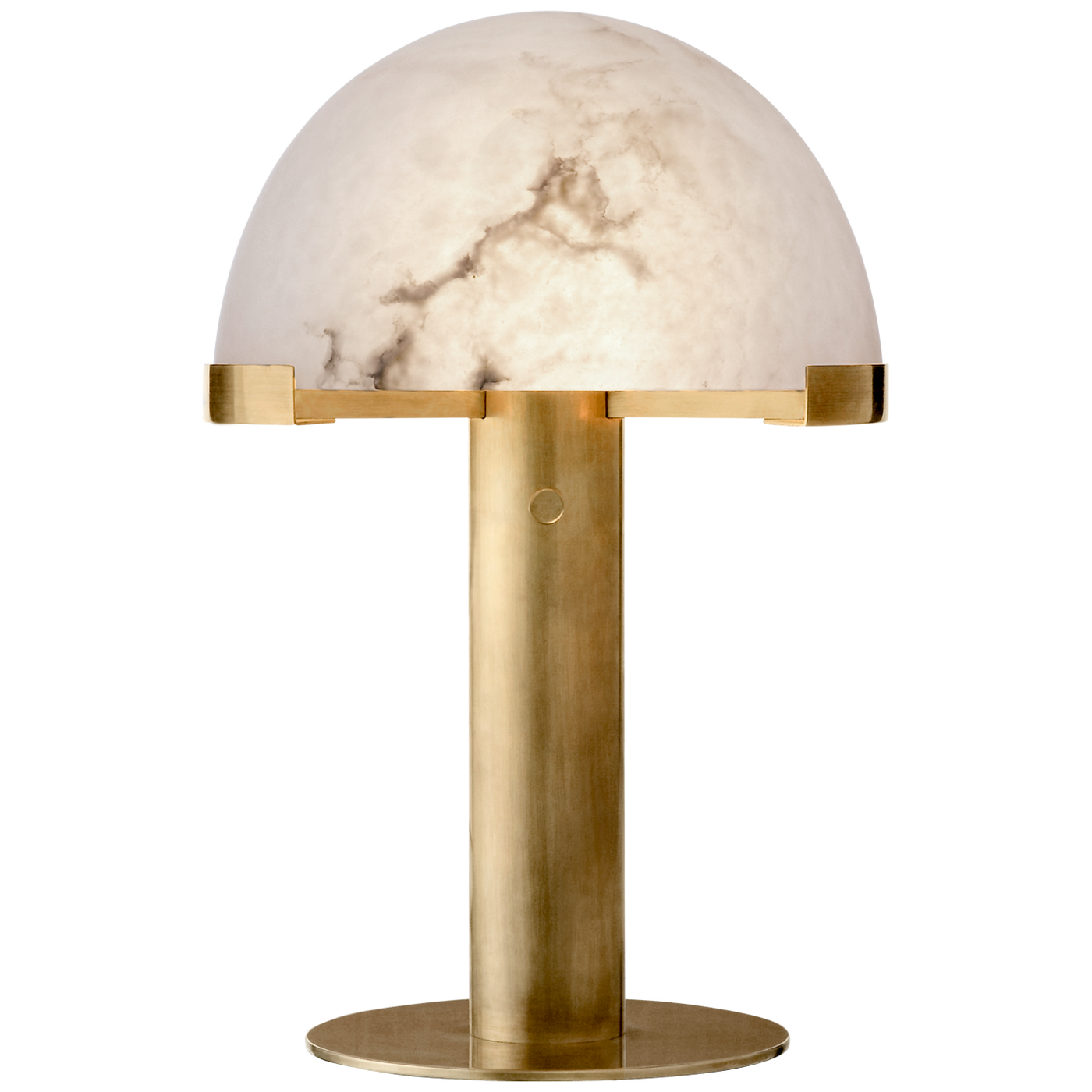 Melange Desk Lamp in Antique-Burnished Brass with Alabaster Shade