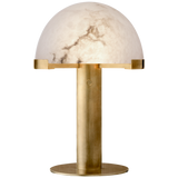 Melange Desk Lamp in Antique-Burnished Brass with Alabaster Shade