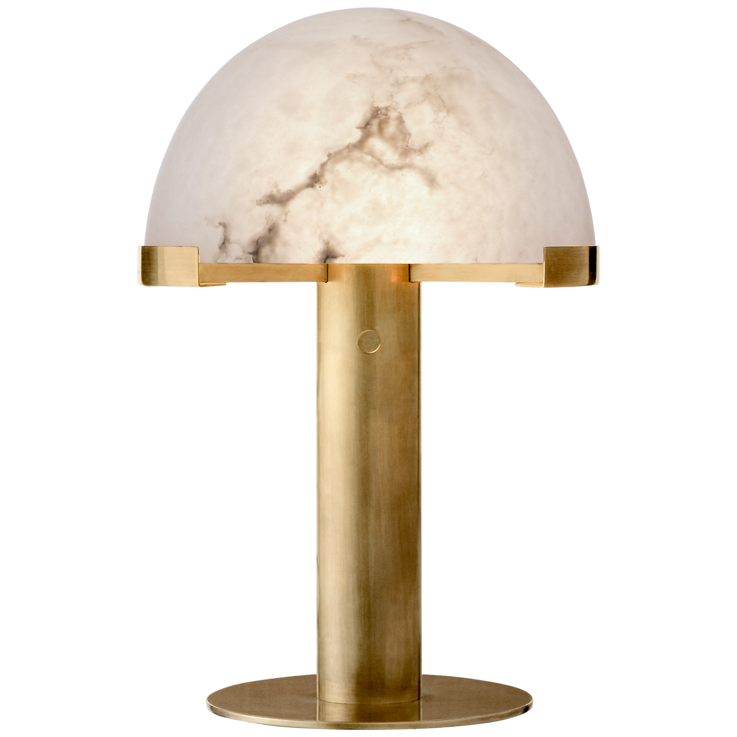 Lade das Bild in den Galerie-Viewer, Melange Desk Lamp in Antique-Burnished Brass with Alabaster Shade
