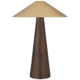 Miramar Table Lamp in Crystal Bronze with Antique-Burnished Brass Shade