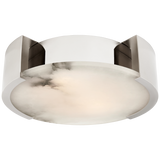 Melange Small Flush Mount in Polished Nickel with Alabaster