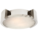 Melange Large Flush Mount in Polished Nickel with Alabaster