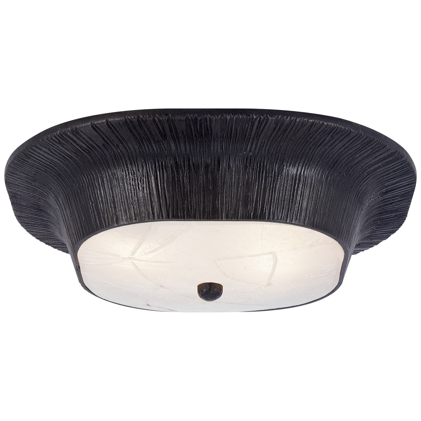 Utopia Round Sconce in Aged Iron with Fractured Glass