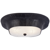 Utopia Round Sconce in Aged Iron with Fractured Glass