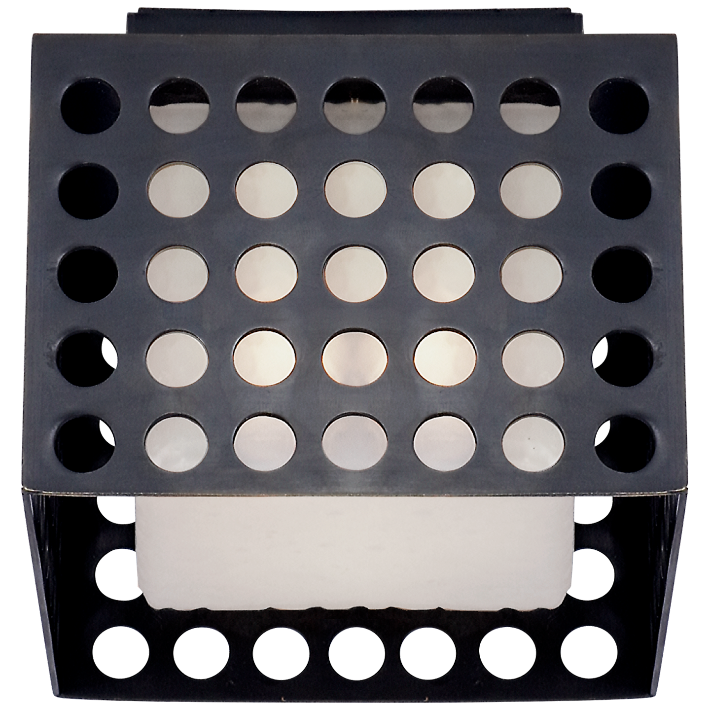 Lade das Bild in den Galerie-Viewer, Precision Small Square Flush Mount in Bronze with Clouded Glass
