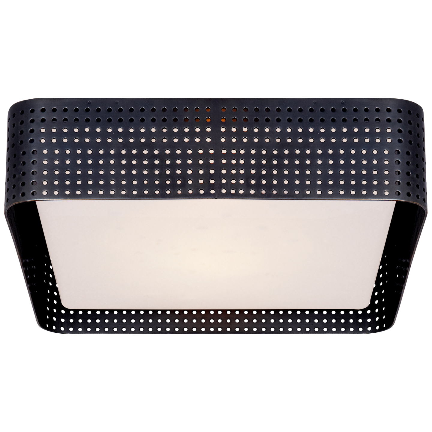 Lade das Bild in den Galerie-Viewer, Precision Large Square Flush Mount in Bronze with Clouded Glass
