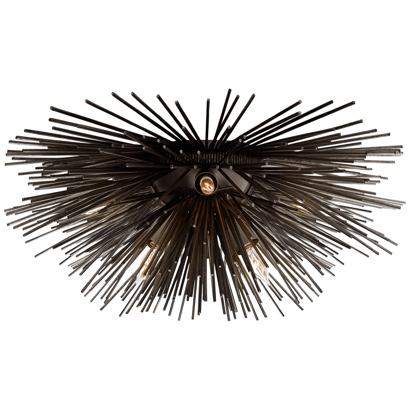 Strada Small Flush Mount in Aged Iron