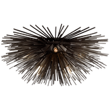 Strada Small Flush Mount in Aged Iron