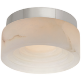 Otto 5" Solitaire Flush Mount in Polished Nickel with Alabaster