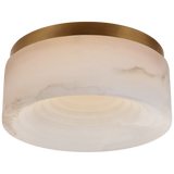 Otto Small Flush Mount in Antique-Burnished Brass with Alabaster 