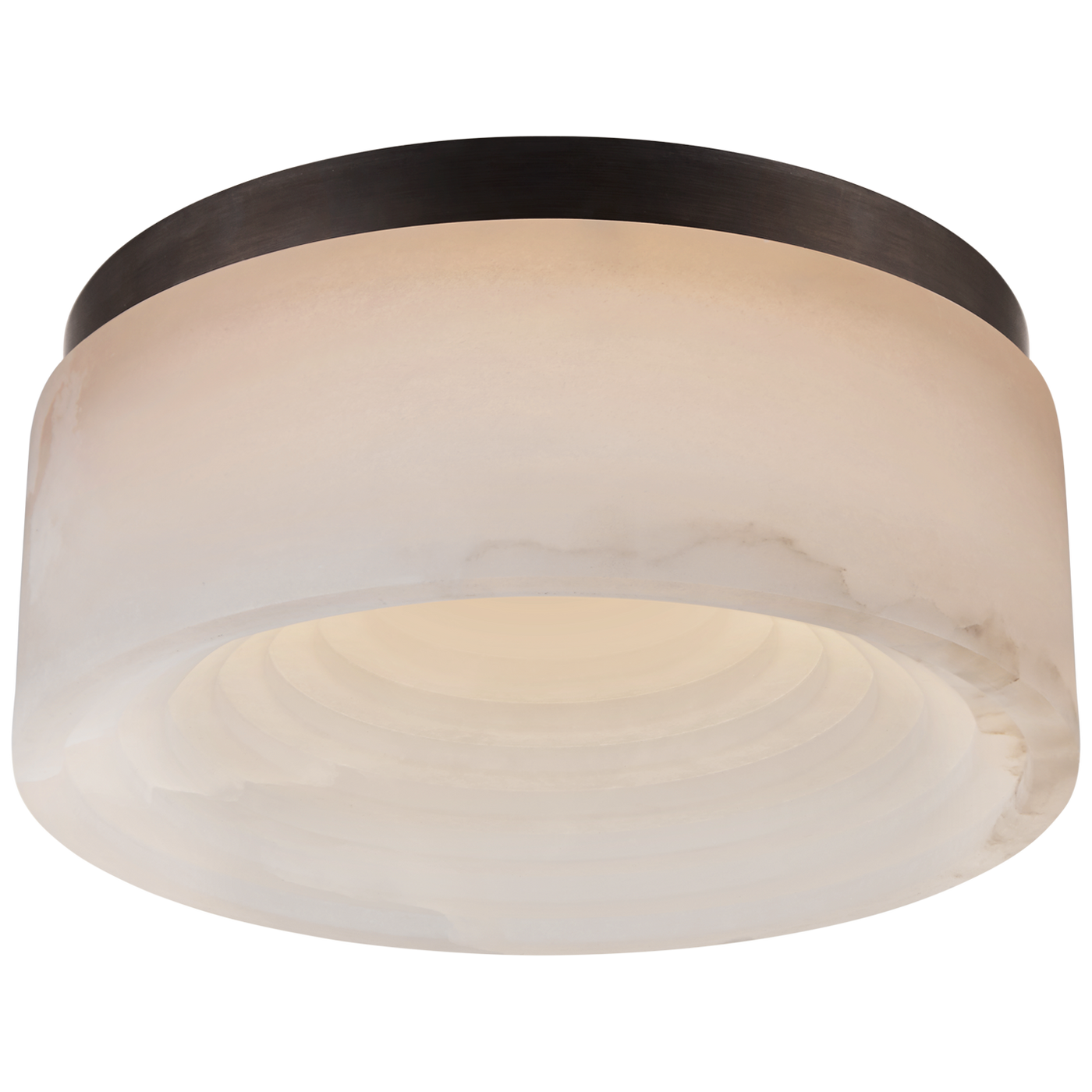 Otto Small Flush Mount in Bronze with Alabaster 