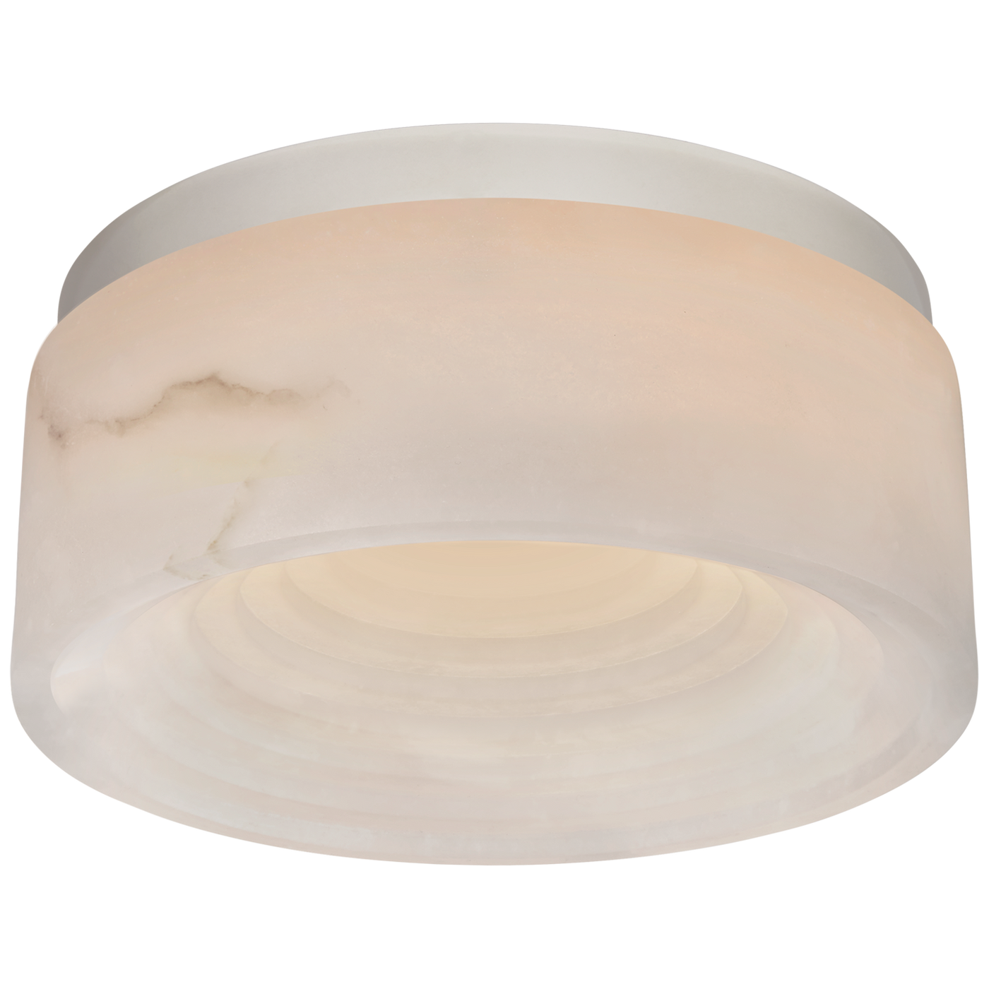 Otto Small Flush Mount in Polished Nickel with Alabaster 