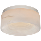 Otto Small Flush Mount in Polished Nickel with Alabaster 