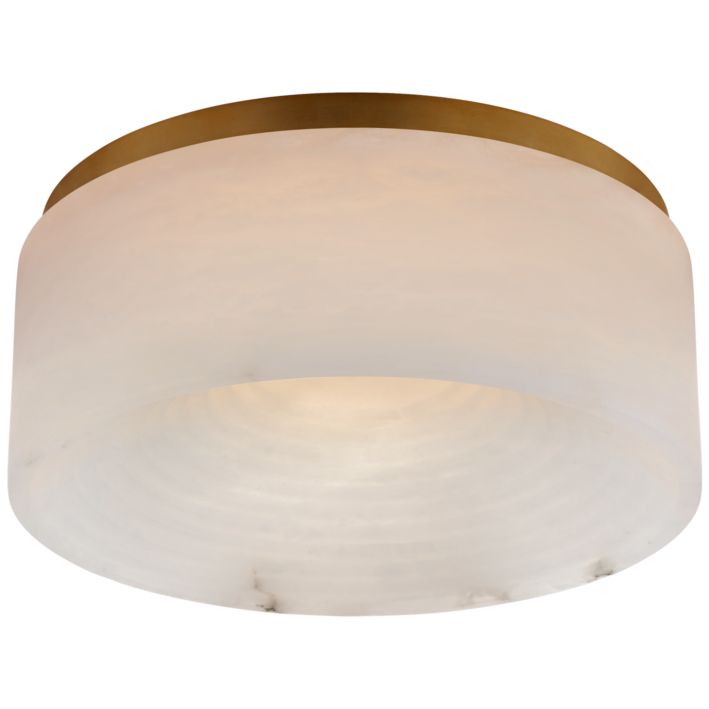 Otto Medium Flush Mount in Antique-Burnished Brass with Alabaster 