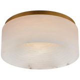 Otto Medium Flush Mount in Antique-Burnished Brass with Alabaster 