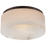 Otto Medium Flush Mount in Bronze with Alabaster 