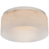 Otto Medium Flush Mount in Polished Nickel with Alabaster 
