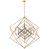 Cubist Large Chandelier in Gild
