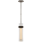 Fascio Medium Pendant in Bronze with Crystal