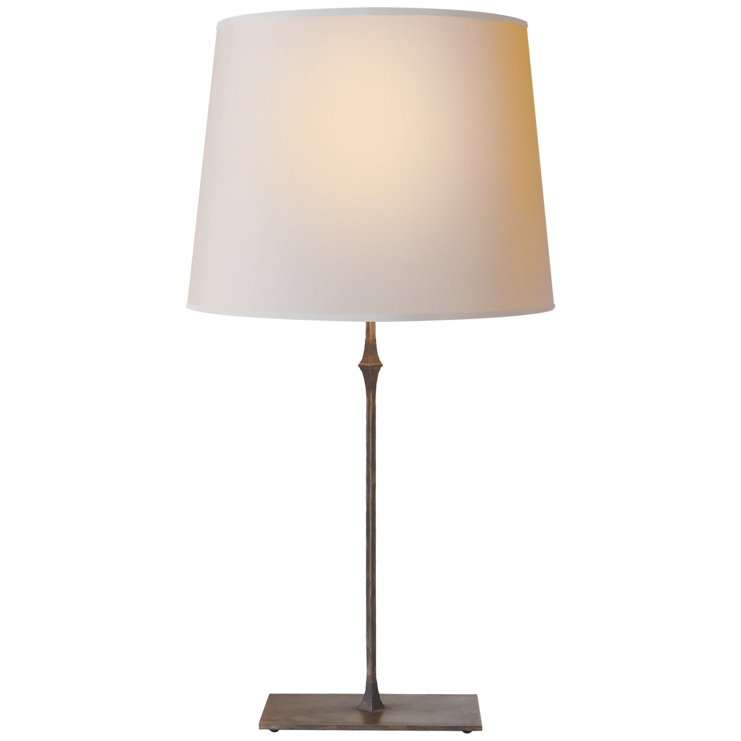 Lade das Bild in den Galerie-Viewer, Dauphine Table Lamp in Aged Iron with Natural Paper Shade
