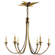 Venetian Medium Chandelier in Hand-Rubbed Antique Brass