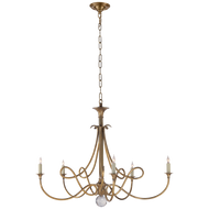 Double Twist Large Chandelier in Hand-Rubbed Antique Brass