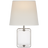 Crystal And Polished Nickel With Linen Shade